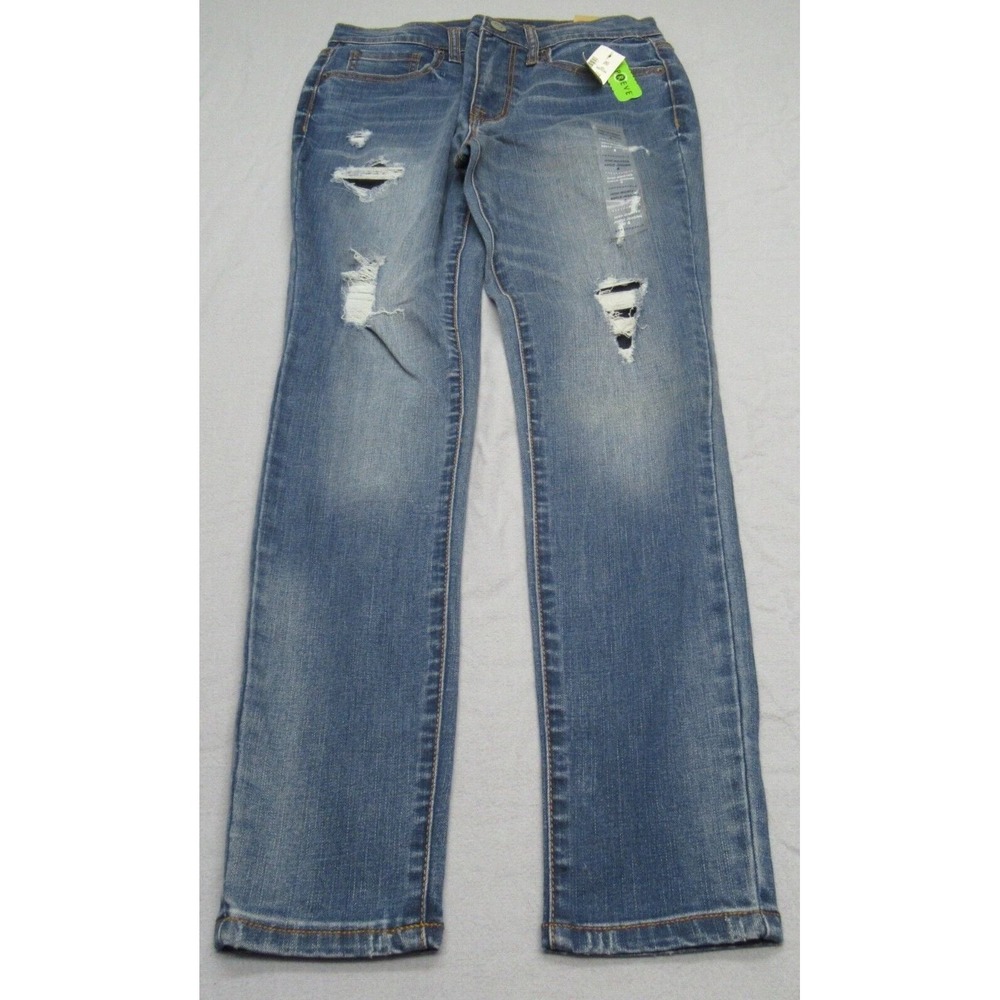 Aeropostale Jeans Women 4 Skinny High Waist Ankle Jegging 25x26 Fade Whisker NEW